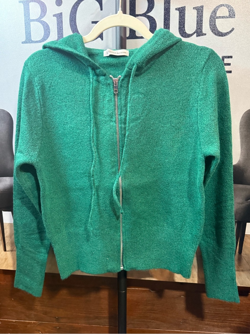 Zenana Outfitters Emerald Green Zip Hoodie